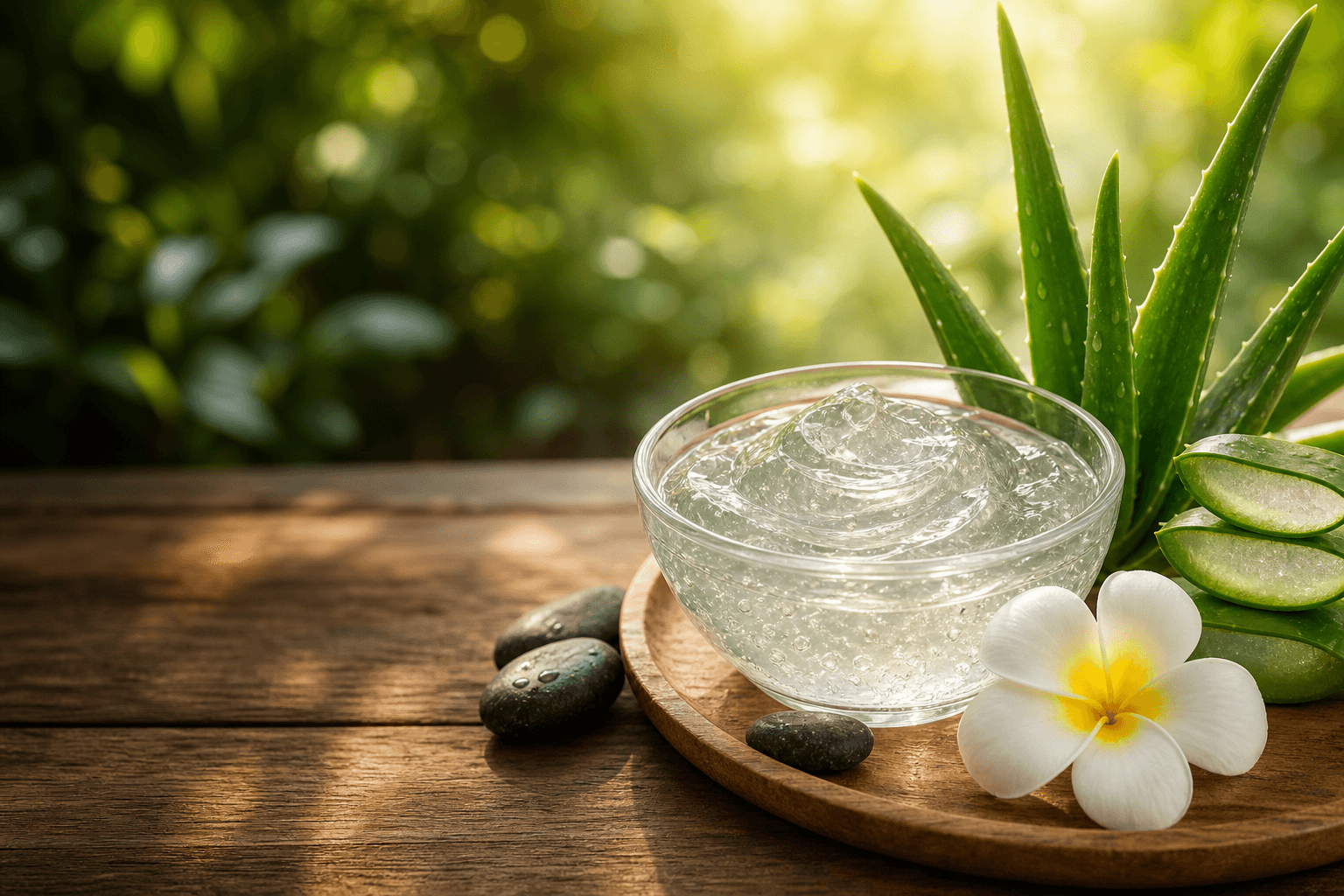 Aloe vera, hladilni gel in cvet za osvežilno poletno masažo